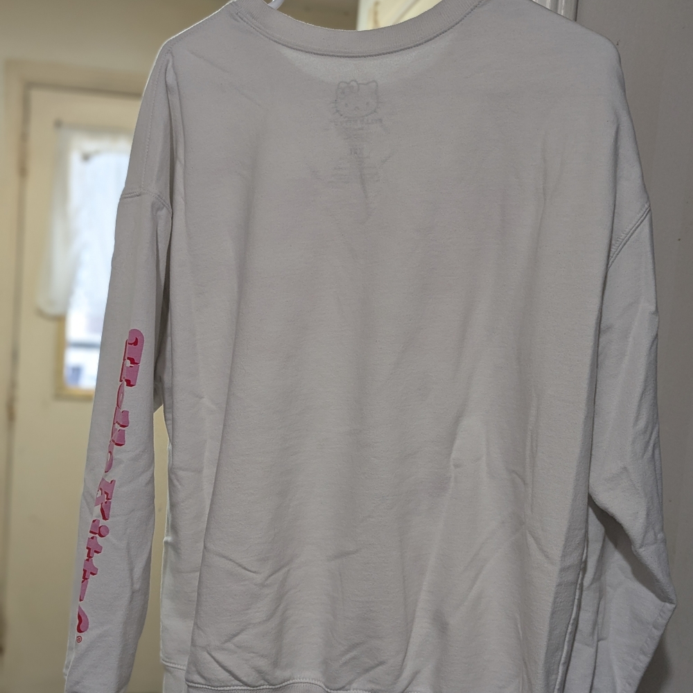 Hello Kitty Graphic Sweatshirt - White and Pink - Picture 2 of 3
